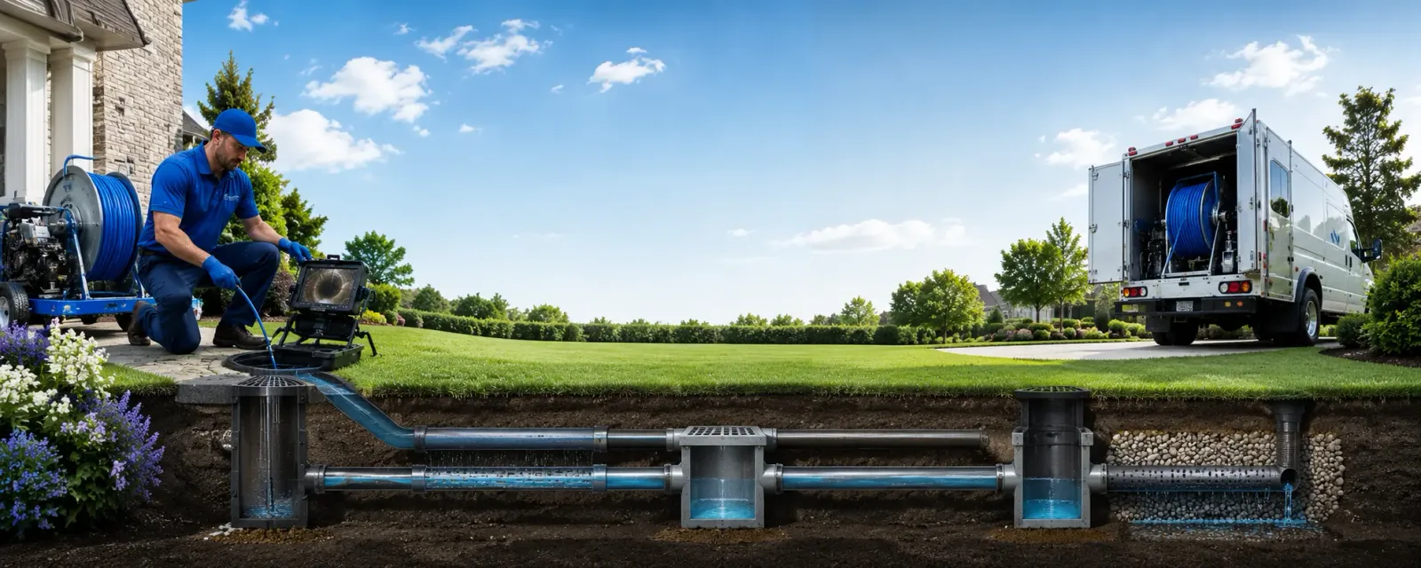 Outdoor drain cleaning information for Two Dot, MT